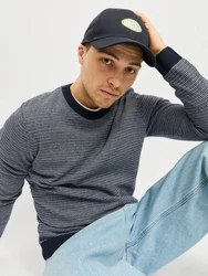 Jack & Jones Strickpullover JJBRADY KNIT CREW NECK Dunkelblau/Grau/Dunkelgrau