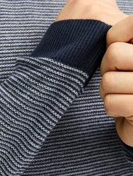 Jack & Jones Strickpullover JJBRADY KNIT CREW NECK Dunkelblau/Grau/Dunkelgrau