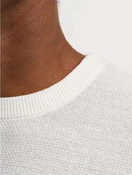 Jack & Jones Strickpullover JJBRADY KNIT CREW NECK naturweiß