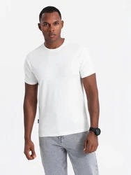 OMBRE T-Shirt 2er Set Rundhalsausschnitt Weiß/Dunkelblau/Creme/Grau