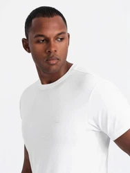OMBRE T-Shirt 2er Set Rundhalsausschnitt Weiß/Dunkelblau/Creme/Grau