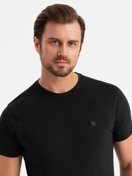 OMBRE T-Shirt 2er Set Rundhalsausschnitt Dunkelblau/Schwarz
