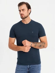 OMBRE T-Shirt 2er Set Rundhalsausschnitt Dunkelblau