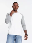 OMBRE Langarmshirt mit kontrastierenden Raglanärmeln Schwarz/Weiß/Grau/Creme