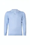 Silk and Cashmere Langarm-Poloshirt Herren 