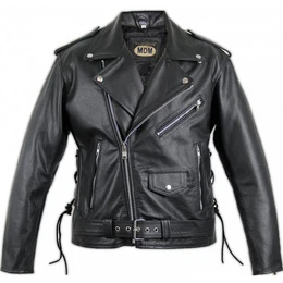 Motorradjacke Klassische Motorrad Biker Lederjacke mit Reverskragen Inklusive Protektoren fr Schulter, Rcken, Ellenbogen