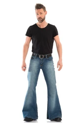 Comycom Schlagjeans Herren STAR USED RELOADED Rosa/Schwarz/Blau/Hellblau