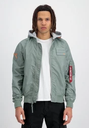 Alpha Industries Bomberjacke MA-1 TT Hood Custom Dunkelgrün/Grün/Hellgrün/Mintgrün