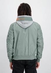 Alpha Industries Bomberjacke MA-1 TT Hood Custom Dunkelgrün/Grün/Hellgrün/Mintgrün