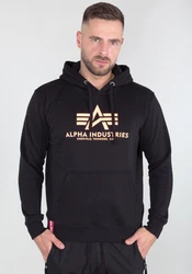 Alpha Industries Hoodie Basic Hoodie Refl. Print Rot/Schwarz/Dunkelblau/Gelb