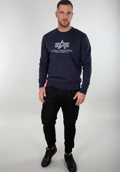 Alpha Industries Sweater Basic Refl. Print Hellblau/Dunkelblau/Blau