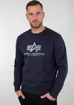 Alpha Industries Sweater Basic Refl. Print Hellblau/Dunkelblau/Blau