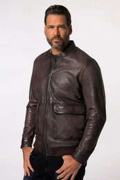 Lederjacke JP 1880 Lederjacke Leder Lammnappa Collegekragen