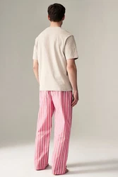 Next Pyjama Schlafanzugset aus Webstoff Rosa/Beige