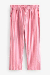Next Pyjama Schlafanzugset aus Webstoff Rosa/Beige
