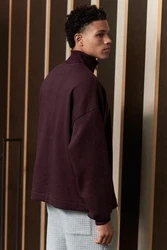 Next Sweater EDIT Troyer-Sweatshirt Dunkelrot/Bordeaux/Lila