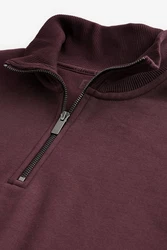Next Sweater EDIT Troyer-Sweatshirt Dunkelrot/Bordeaux/Lila