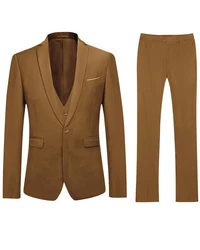 Allthemen Anzug Slim Fit Herrenanzug Business Khaki/Braun/Dunkelgrün