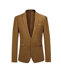 Allthemen Anzug Slim Fit Herrenanzug Business Khaki/Braun/Dunkelgrün