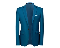 Allthemen Anzug Set Slim Fit ein Knopf Anzug für Hochzeit und Business Türkis/Blau/Dunkelblau