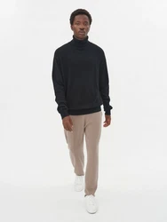 GOBI Cashmere Rollkragenpullover Basic Schwarz/Dunkelgrau/Grau