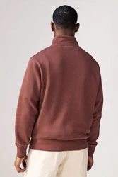 Next Jersey-Sweatshirt mit Reißverschlusskragen Braun/Dunkelrot/Rot/Bordeaux