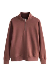 Sweatshirt Jersey-Sweatshirt mit Reiverschlusskragen (1-tlg)