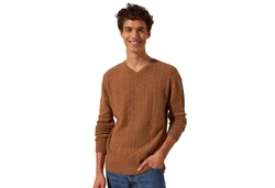 Silk and Cashmere Sweater Herrenpullover Braun/Beige/Orange
