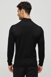 Silk and Cashmere Sweater Herrenpullover mit hohem Kragen 