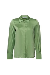 Businesshemd Damen-Langarmshirt aus 95 % Seide, weich, elegant, bequem, S-2XL