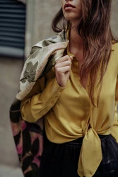 Silk and Cashmere Businesshemd Damen Langarmshirt 