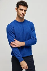 Silk and Cashmere Herrenpullover Blau/Dunkelblau