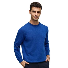 Sweater Italienischer Herrenpullover aus 100 % Kaschmir, Rundhals, S-2XL
