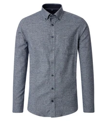 CASAMODA Langarmhemd Freizeithemd Casual Fit Grau/Dunkelblau/Blau/Hellblau