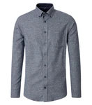CASAMODA Langarmhemd Freizeithemd Casual Fit Grau/Dunkelblau/Blau/Hellblau