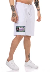 RedBridge Sweatshorts Herren Shorts Nasa Print Weiß/Grün/Dunkelblau/Creme/Lila