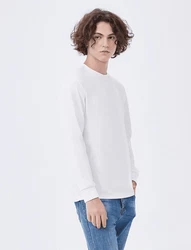 YRIIOMO T-Shirt Modisches Langarm  Weiß/Creme