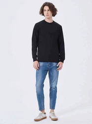 YRIIOMO T-Shirt Modisches Langarm  Weiß/Creme