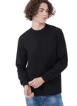 YRIIOMO T-Shirt Modisches Langarm  Schwarz