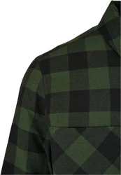URBAN CLASSICS Padded Check Flannel Shirt Dunkelgrün/Grün