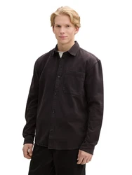 TOM TAILOR Denim Langarmhemd Relaxed Fit Hemd Dunkelbraun/Schwarz/Hellblau/Dunkelgrau/Grau