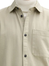 TOM TAILOR Denim Langarmhemd Relaxed Fit Hemd Khaki/Beige