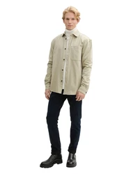 TOM TAILOR Denim Langarmhemd Relaxed Fit Hemd Khaki/Beige