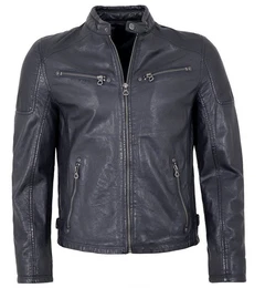 Lederjacke Marc Gipsy - Herren Lederjacke Lammnappa navy/black