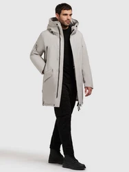 khujo Wintermantel CARL2 Beige/Grau/Braun/Hellgrau/Khaki