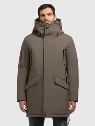 khujo Wintermantel CARL2 Braun/Grau/Khaki/Beige/Dunkelgrün