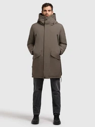 khujo Wintermantel CARL2 Braun/Grau/Khaki/Beige/Dunkelgrün