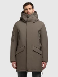 khujo Wintermantel CARL2 Braun/Grau/Khaki/Beige/Dunkelgrün