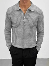 Strickpullover Herren Strickpullover mit Kragen Elegant, Langarm & Bequem