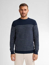 Strickpullover Gestreifter Pullover Palm